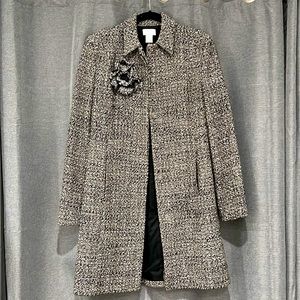 Used dressy trench coat. Tweed